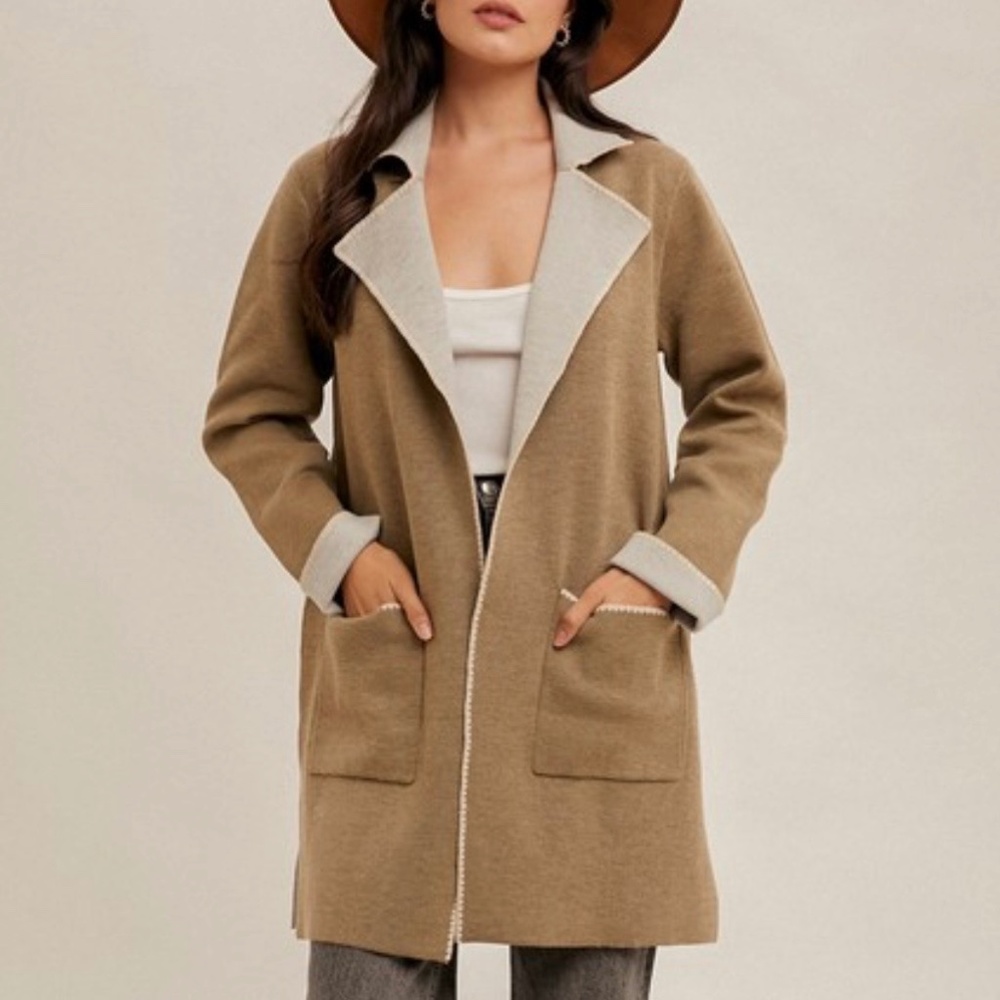 NWT Hem & Thread Cardigan / Jacket, Olive Green, Size MEDIUM